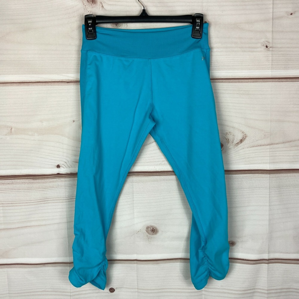 Kyodan Leggings Womens Small Blue Capri Active Mid Rise Stretch Yoga Running